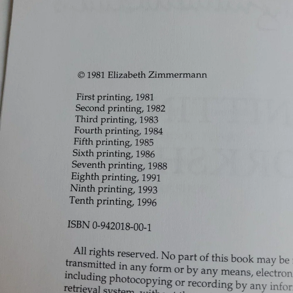 Elizabeth Zimmermanns Knitting Workshop Copy 1981 HB Knitting lot of 6 Books